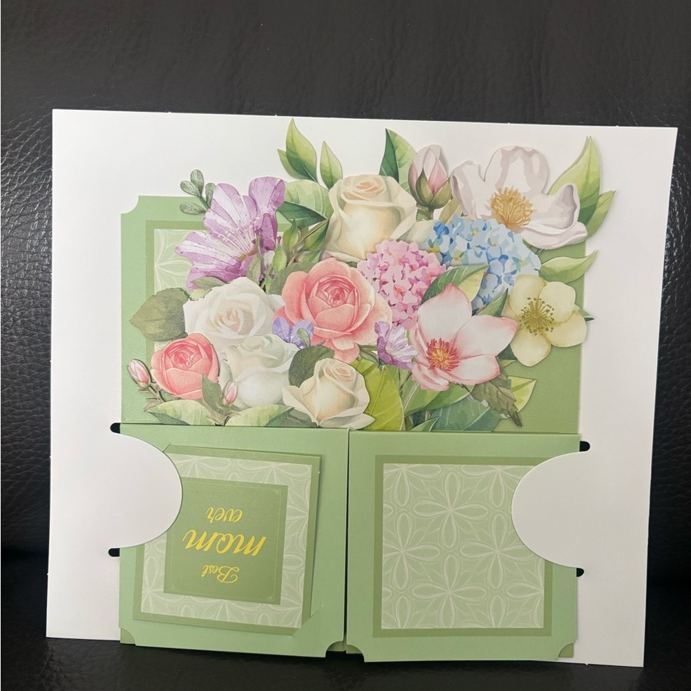 Floral Best Mom Ever Pop Up Card - Picture 4 of 7